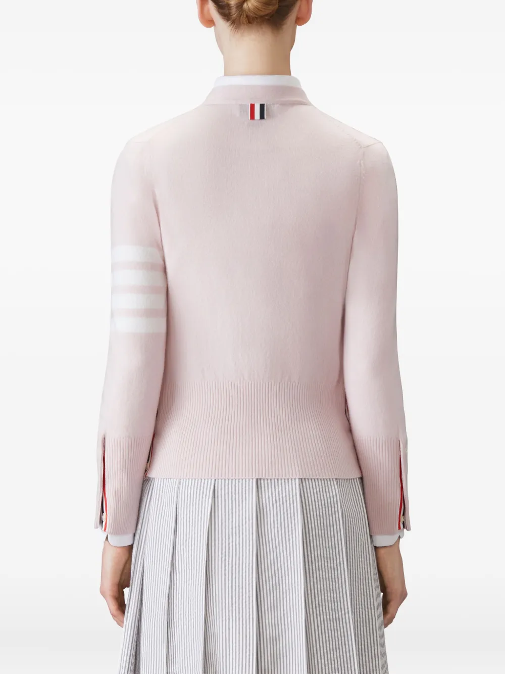Thom Browne Kasjmier vest met vier strepen Roze