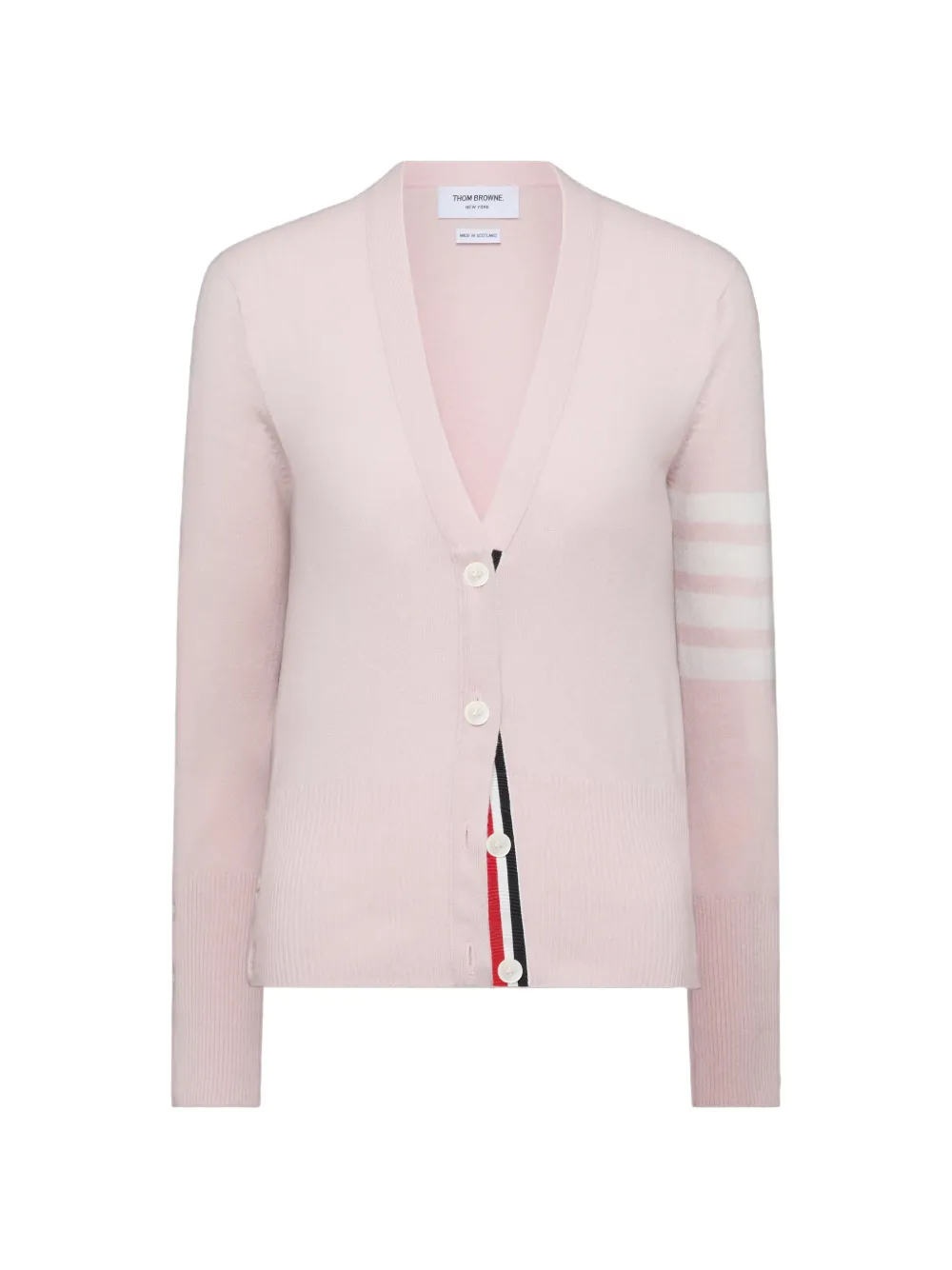 Thom Browne 4-Bar klassiek kasjmier vest met V-hals Roze
