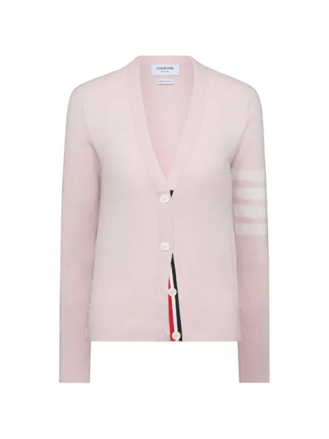 Thom Browne Cardigan in cashmere con scollo a V e dettaglio 4-Bar