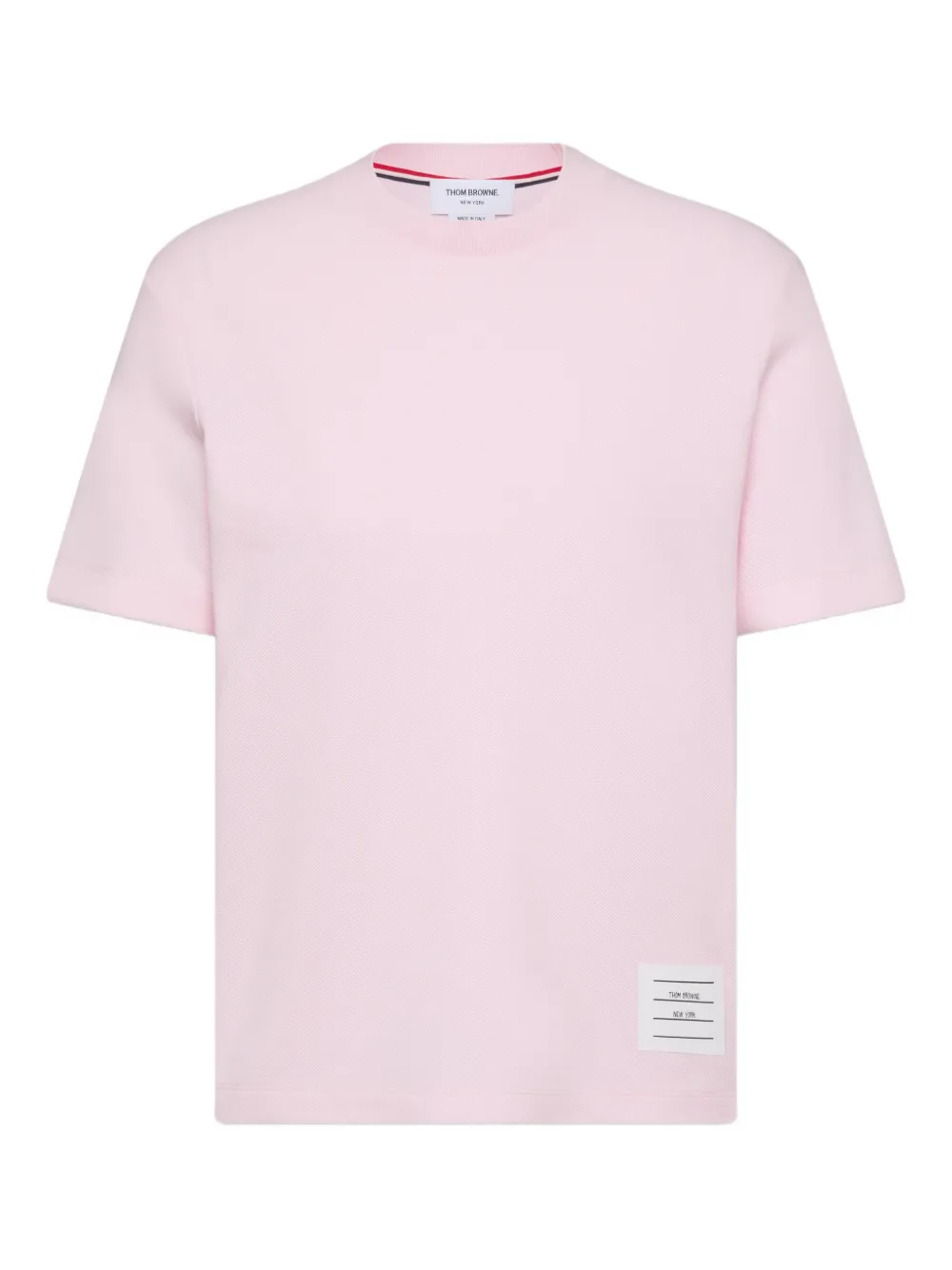 Thom Browne four-bar short-sleeve T-shirt Roze