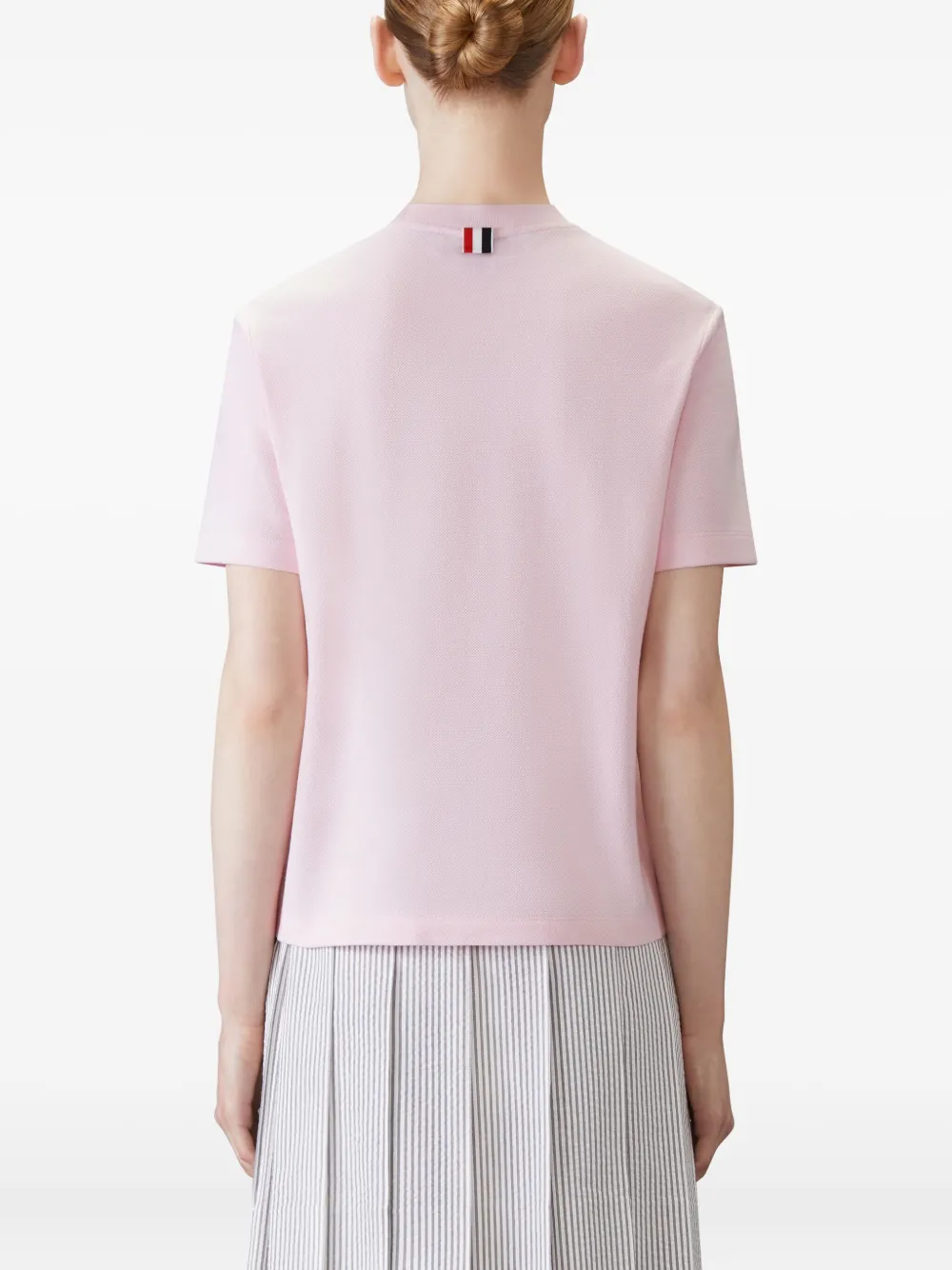 Thom Browne four-bar short-sleeve T-shirt Roze