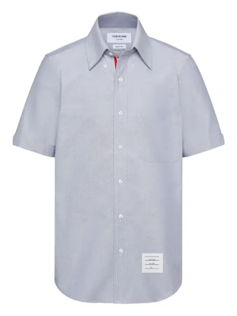 Thom Browne patch-pocket short-sleeve shirt