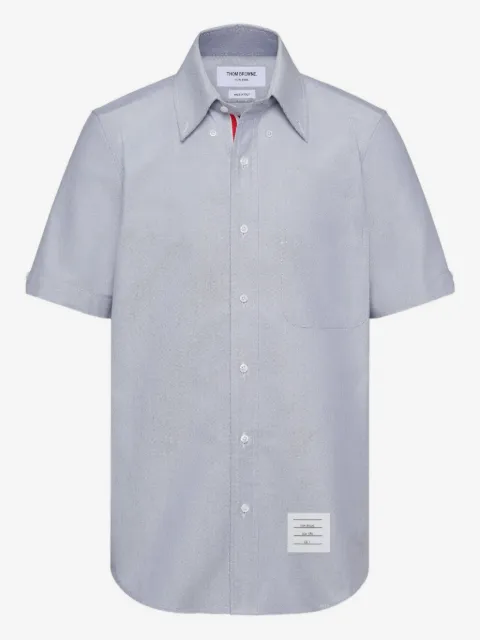 Thom Browne patch-pocket short-sleeve shirt