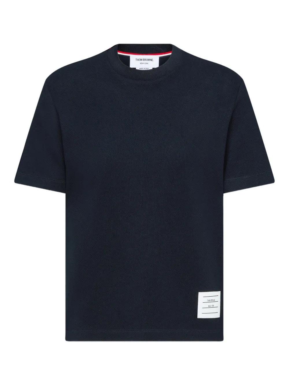 Thom Browne crew-neck stripe-detail T-shirt Blauw