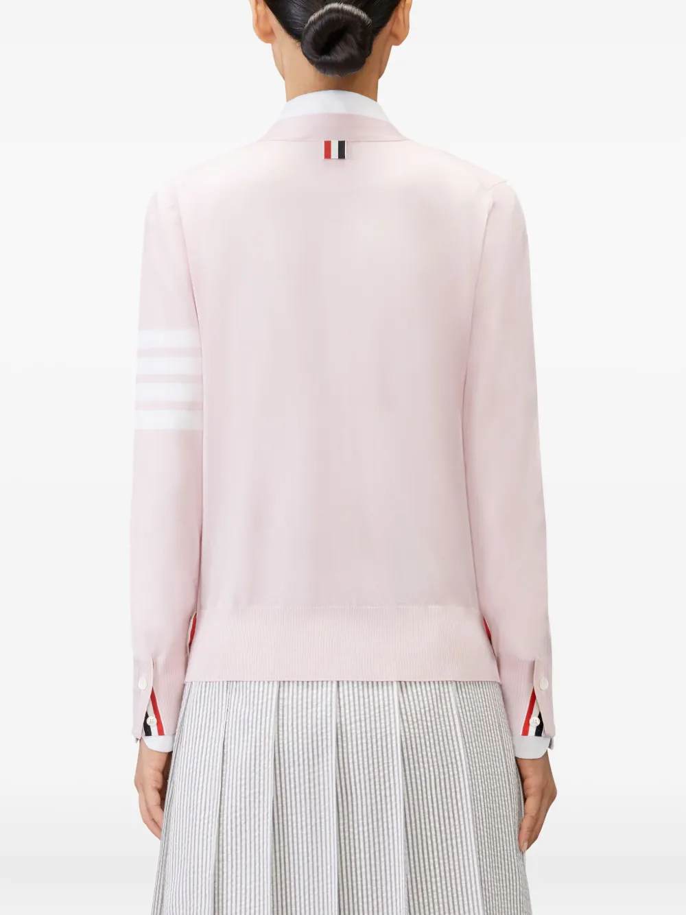 Thom Browne Vest met V-hals en mouwen Roze