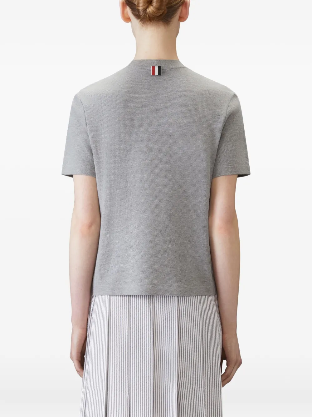 Thom Browne 4-Bar stripe T-shirt Grijs