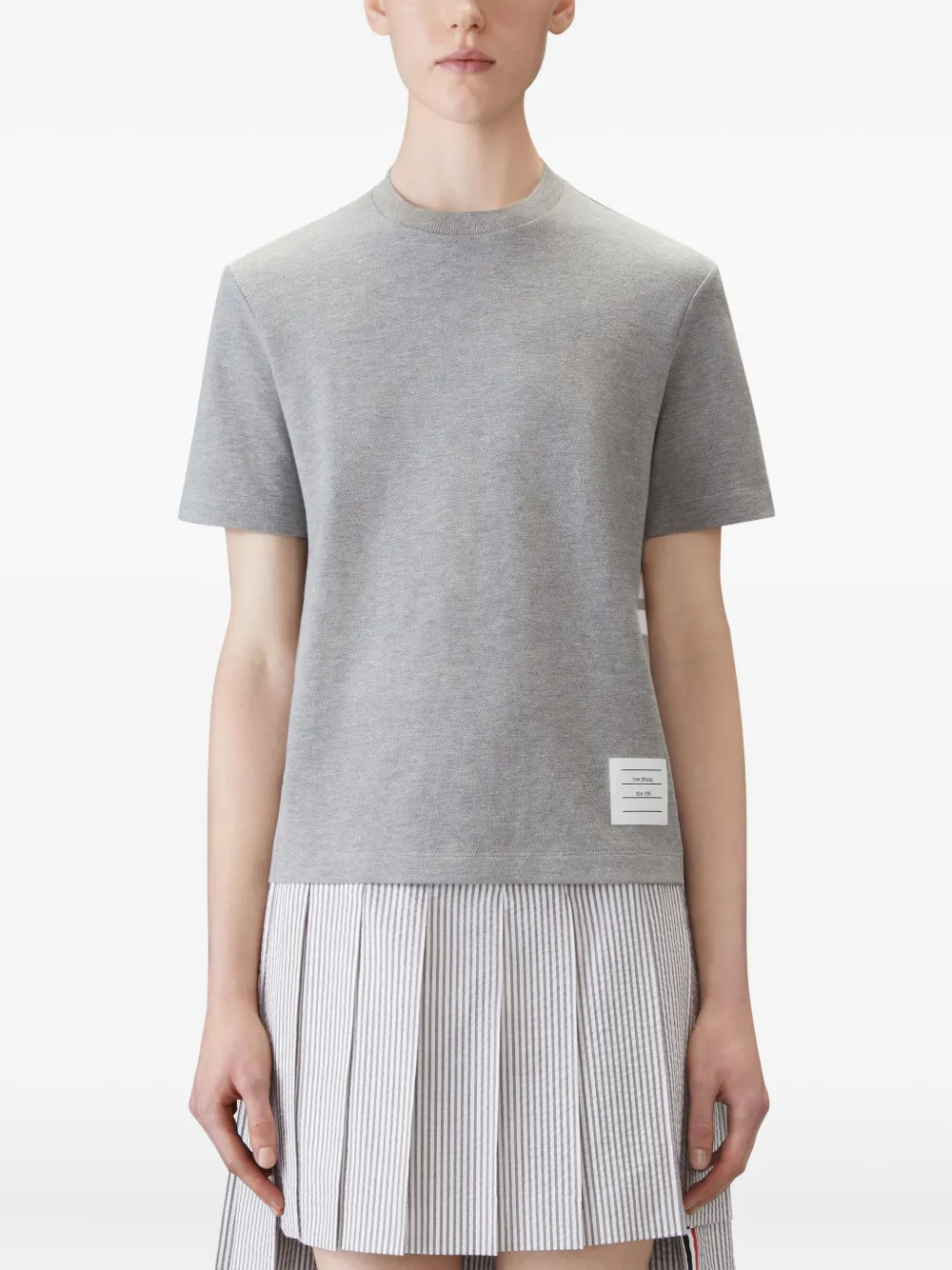 Thom Browne 4-Bar stripe T-shirt Grijs