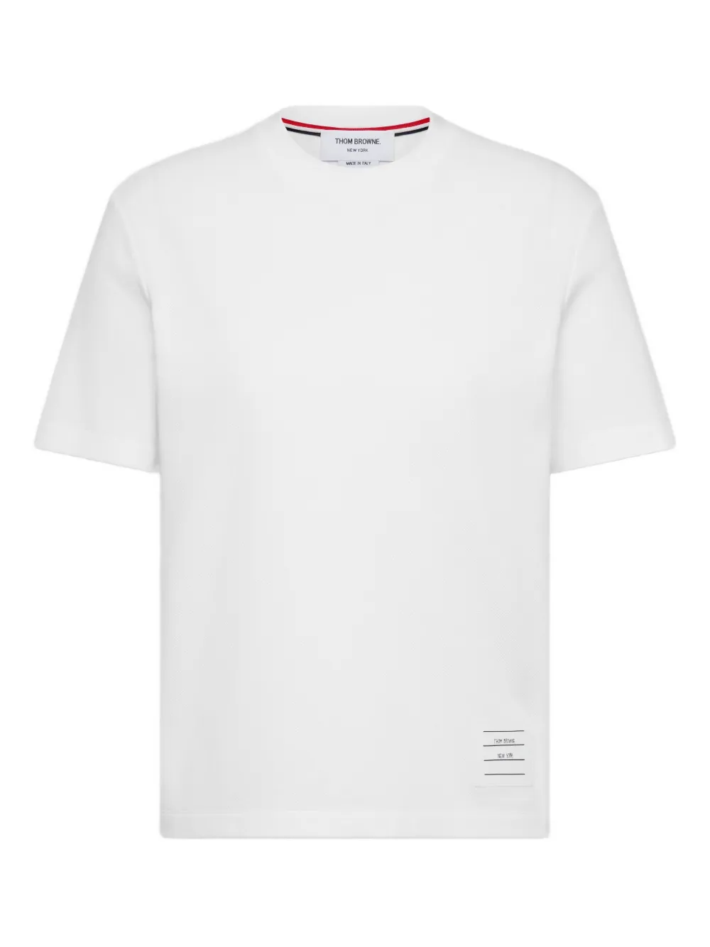 Thom Browne 4-Bar stripe-detail T-shirt Wit