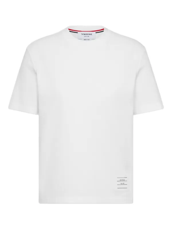 Thom Browne 4BAR ストライプディテール Tシャツ | ホワイト | FARFETCH JP