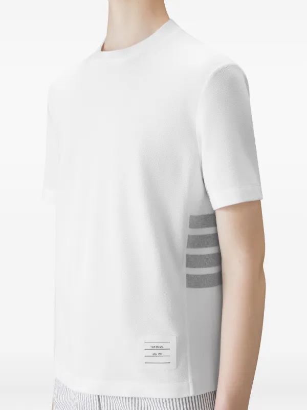 Thom Browne 4BAR ストライプディテール Tシャツ | ホワイト | FARFETCH JP