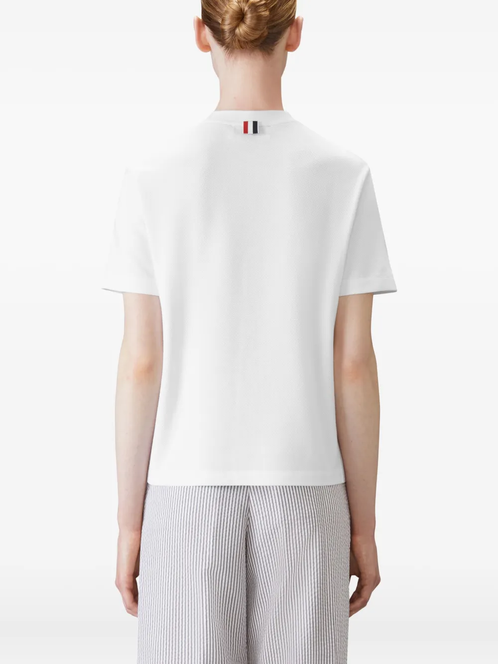 Thom Browne 4-Bar stripe-detail T-shirt Wit