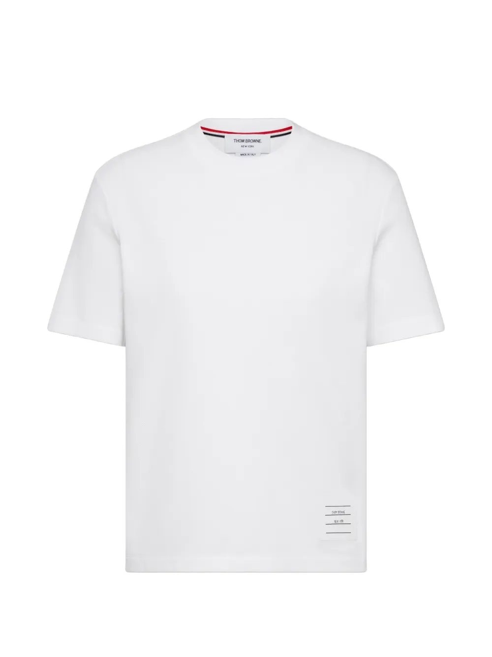 Thom Browne Classic piqué 4-Bar T-shirt Wit