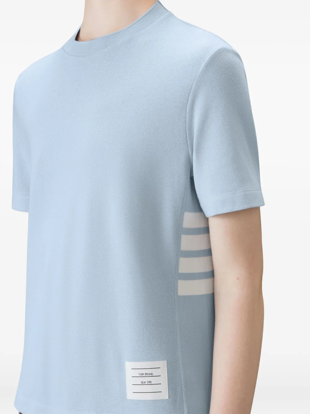 Thom Browne 4-Bar stripe T-shirt Blauw