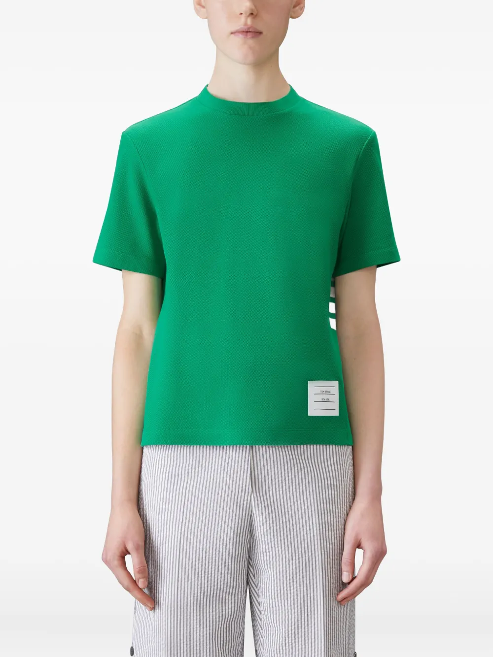 Thom Browne 4-Bar stripe T-shirt Groen