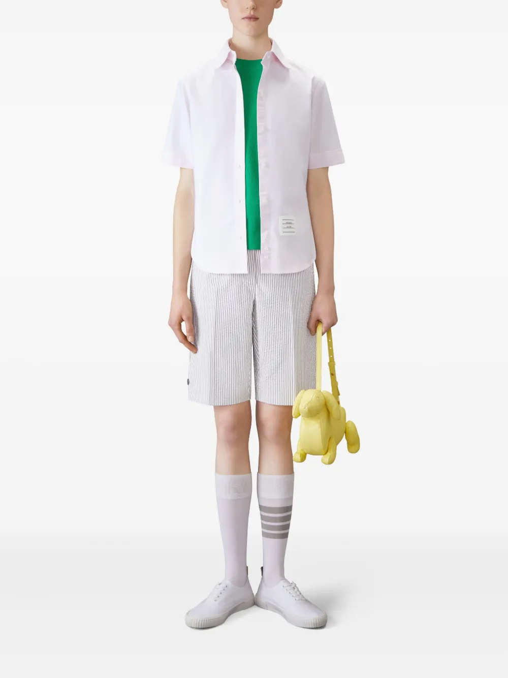 Thom Browne 4-Bar stripe T-shirt Groen