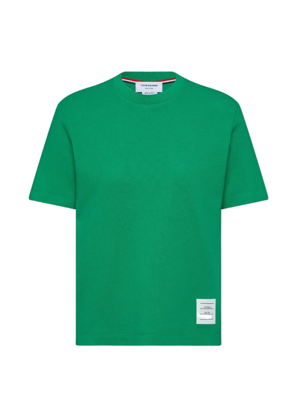 Thom Browne 4-Bar klassiek pique T-shirt Groen
