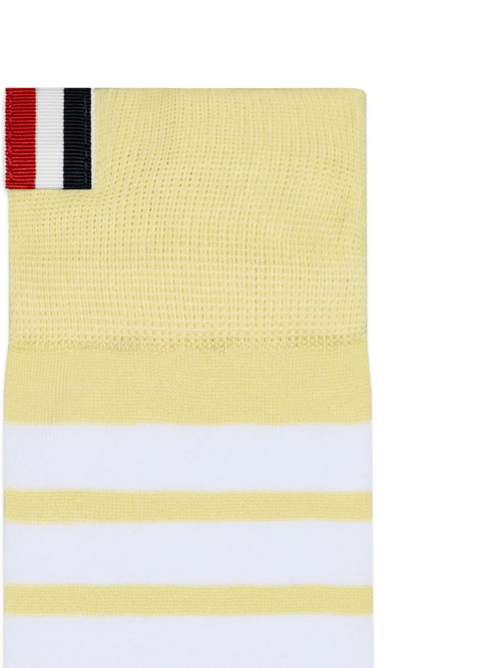 Thom Browne four-bar striped mid-calf socks Geel
