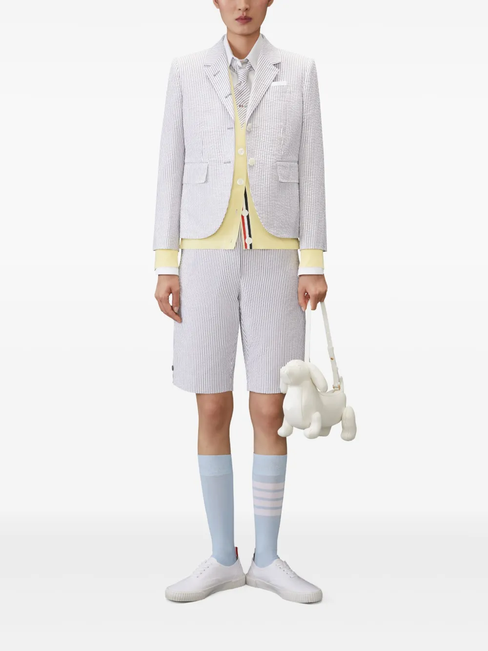 Thom Browne four-bar sleeve-detail cardigan | Cardigans | Image 2