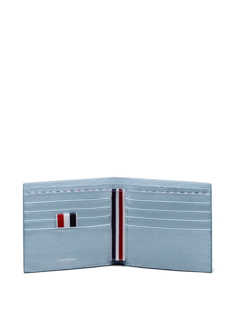 Thom Browne pebble grain bifold wallet Blauw