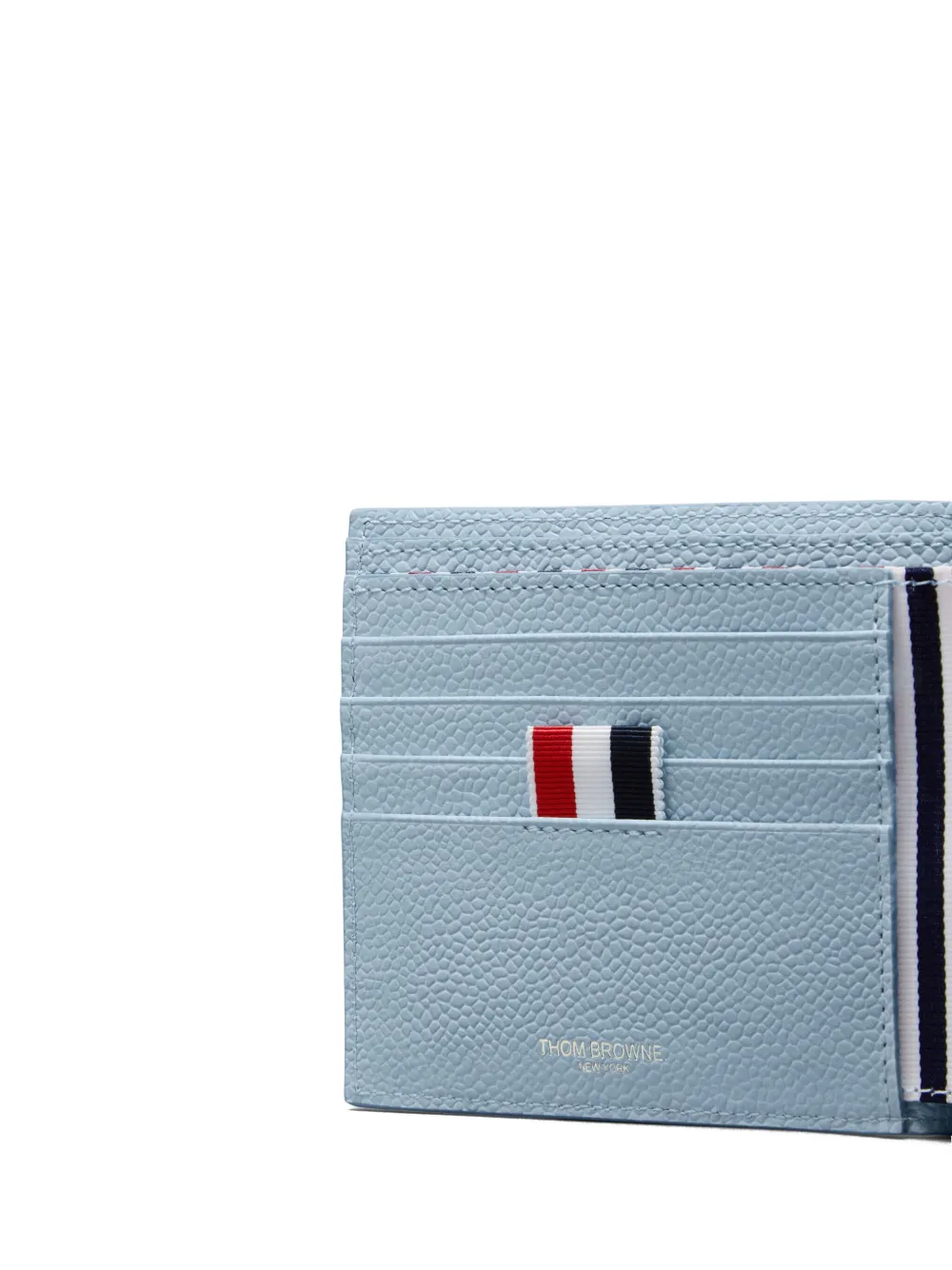 Thom Browne pebble grain bifold wallet Blauw