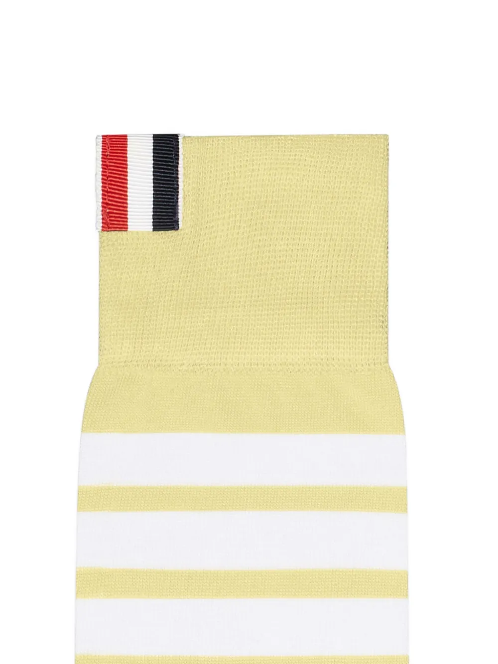 Thom Browne four-bar striped socks Geel