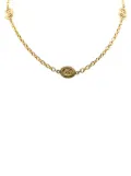 CHANEL Pre-Owned 1970-1980 Gold Plated CC Coin Long Chain Station Necklace costume necklace