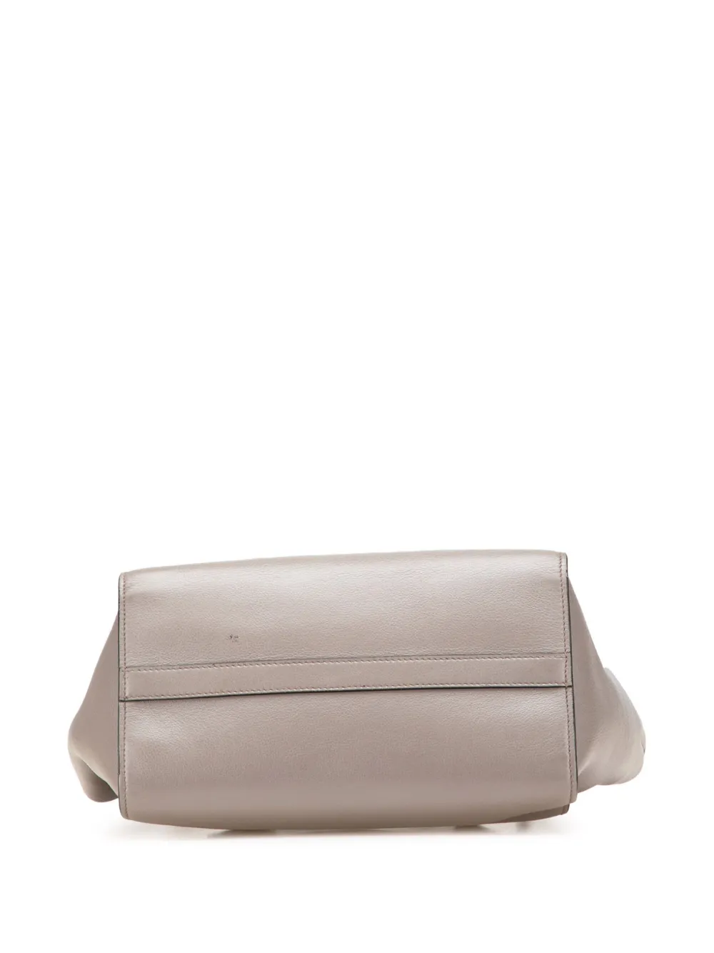 Pre-owned Prada 2010-2025 Glace Calf Satchel In Gray