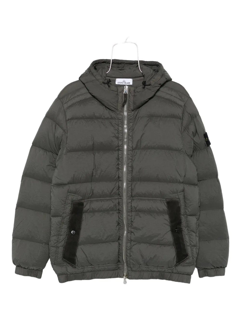 Stone Island Seamless Tunnel hooded puffer jacket Grijs