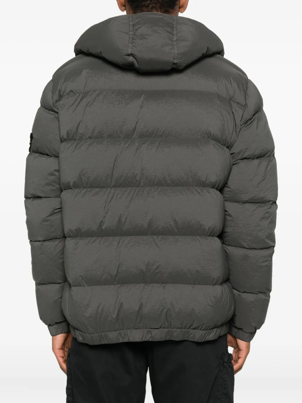 Stone Island Seamless Tunnel hooded puffer jacket Grijs