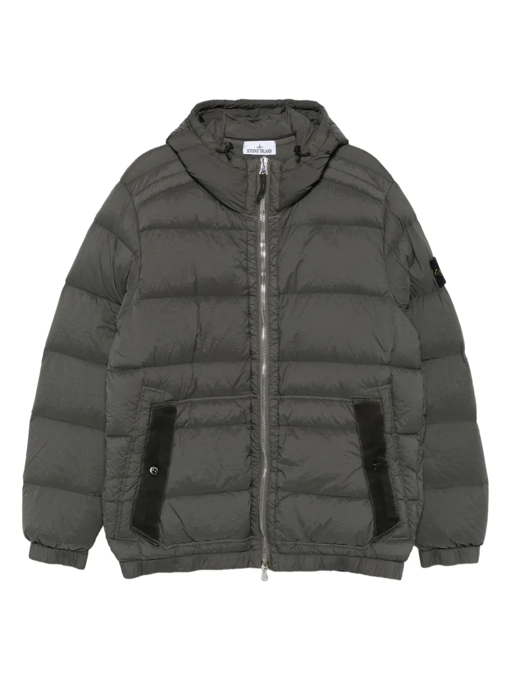 Stone Island Seamless Tunnel hooded puffer jacket Grijs