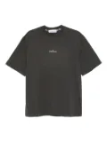 Stone Island logo-embroidered cotton T-shirt - Grey