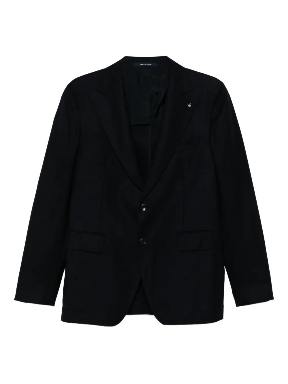 Tagliatore single-breasted virgin wool blazer Blauw