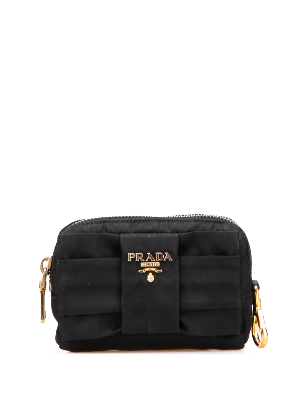 Pre-owned Prada 2000-2013 Tessuto Fiocco Bow Pouch