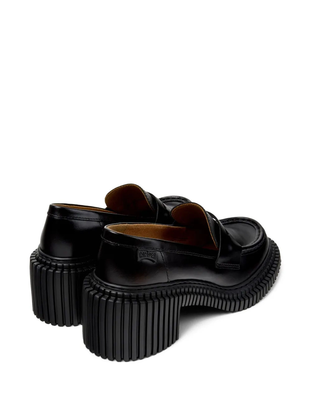 Camper Pix London penny leren loafers Zwart