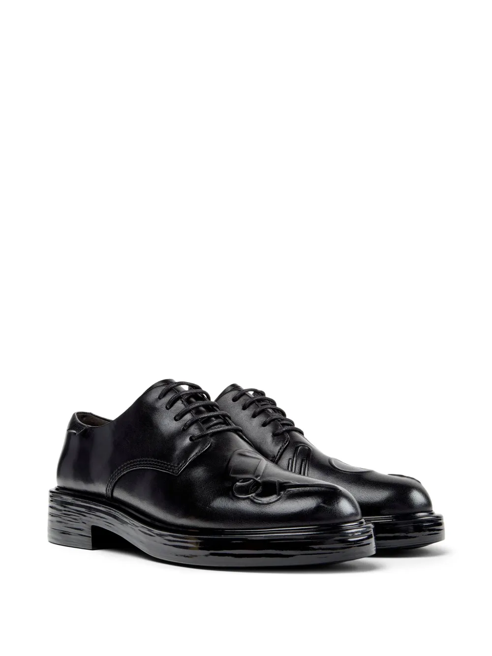 Camper Twins leather lace-up shoes Black