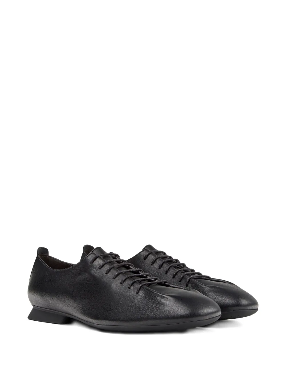Camper Casi Myra lace-up leather flats Black