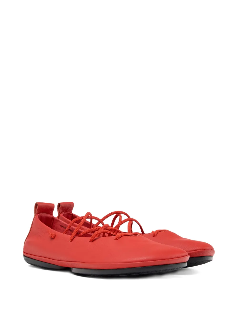 Camper Right Nina leather ballet flats Red