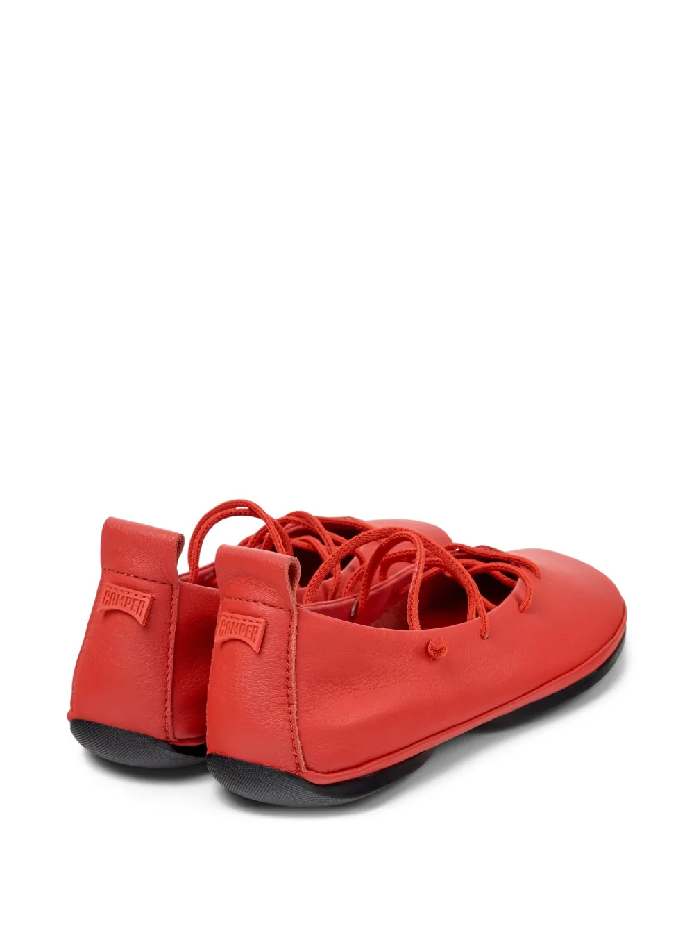 Camper Right Nina leather ballet flats Red