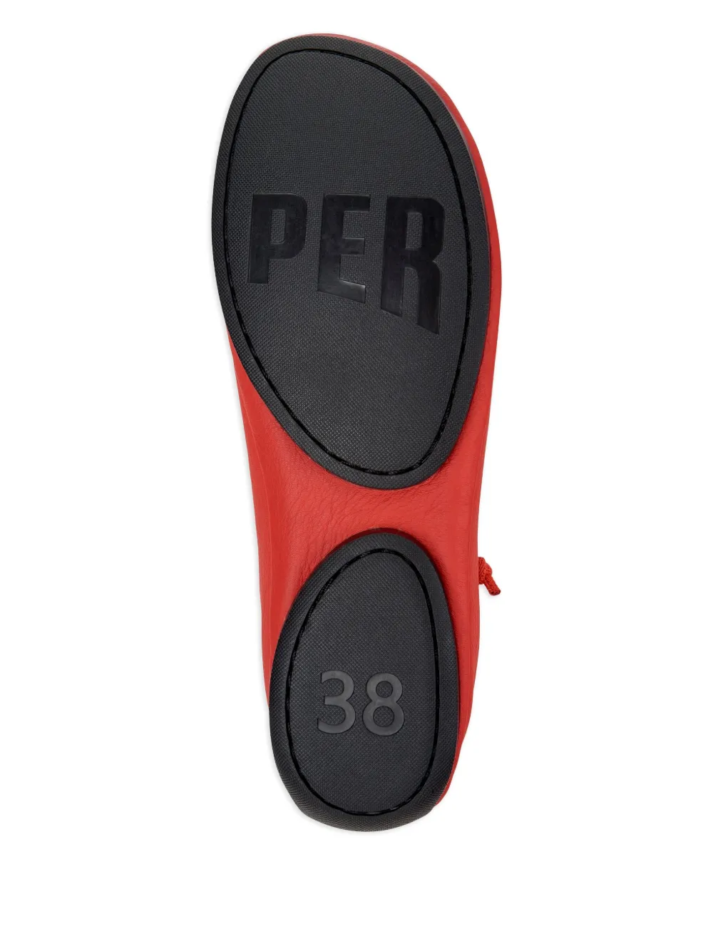 Camper Right Nina leather ballet flats Red