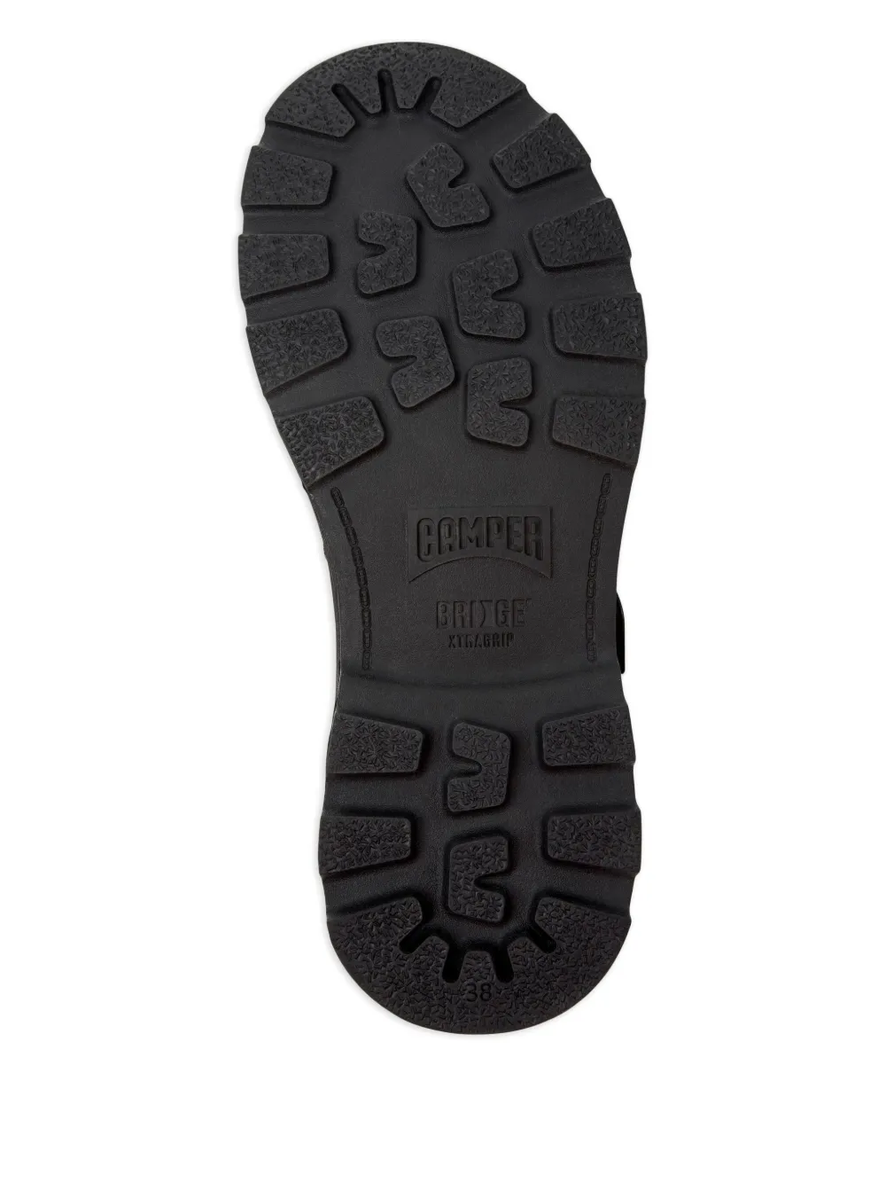 Camper Buckle-strap Leather Loafers In Black