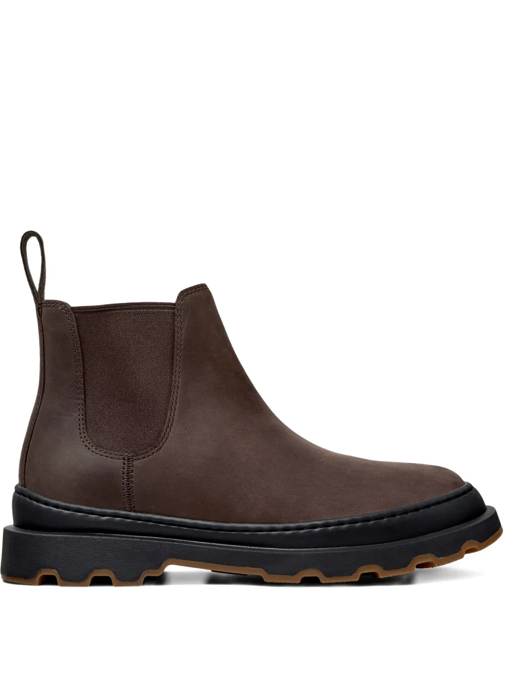 Camper Brutus elastic-panelled nubuck leather Chelsea boots Brown