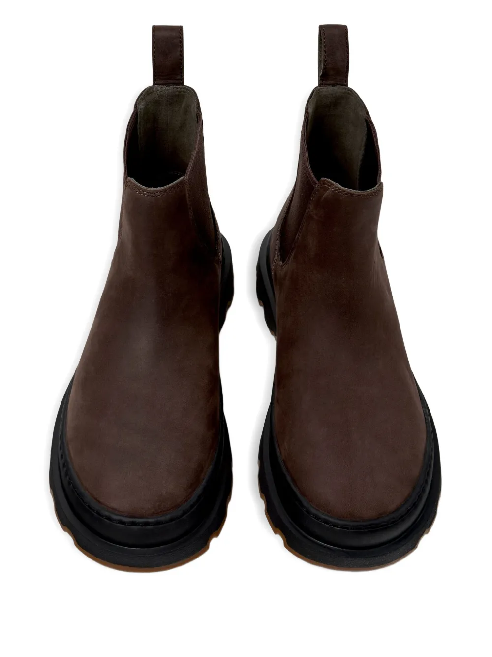 Camper Brutus elastic-panelled nubuck leather Chelsea boots Brown