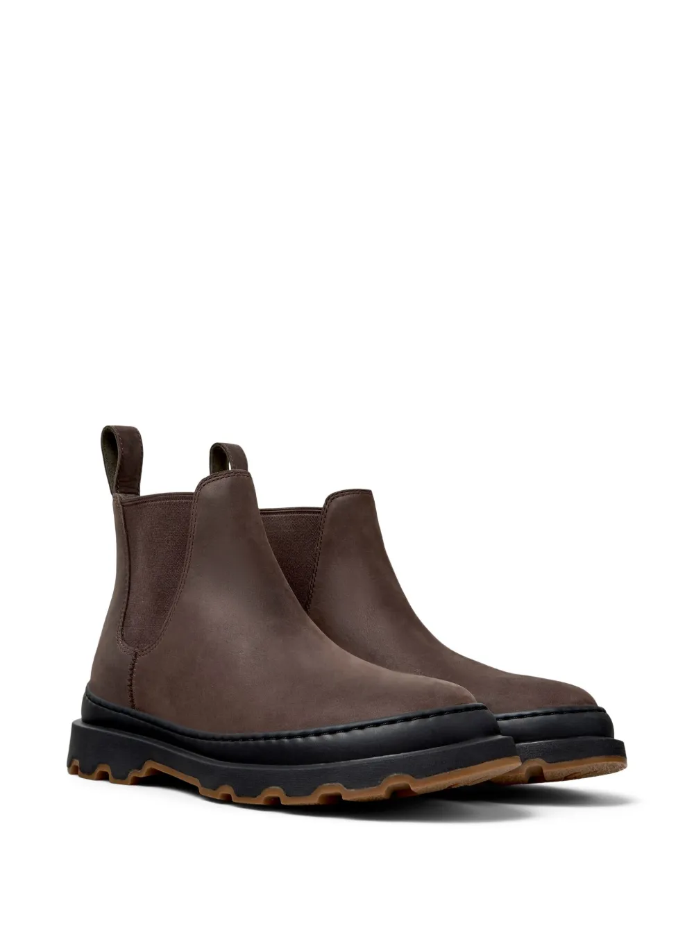 Camper Brutus elastic-panelled nubuck leather Chelsea boots Brown
