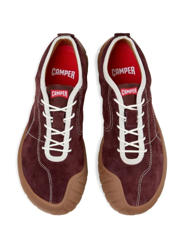ふぅ　週末sale【新品】CAMPER Peu Path ペウ Camper Peu Path Suede Leather Sneakers | Red | FARFETCH