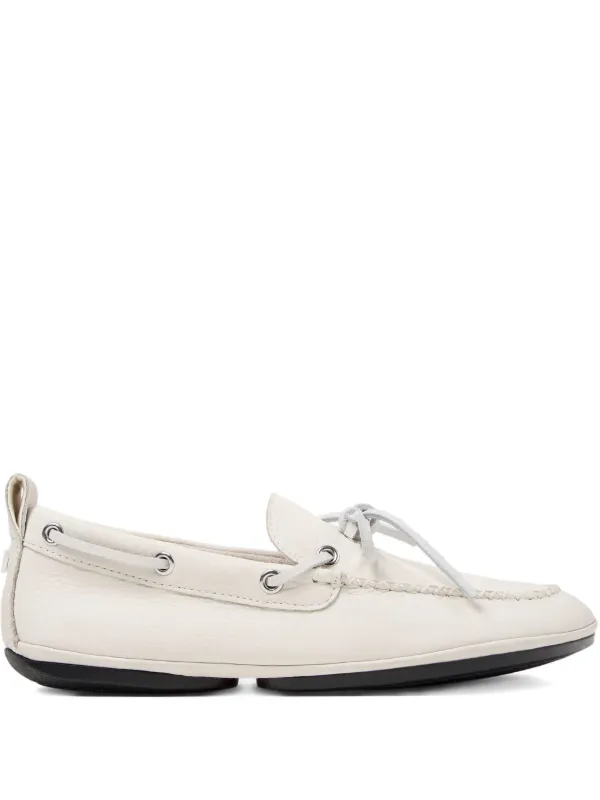 Camper Right Nina Leather lace-up Loafers White FARFETCH JO