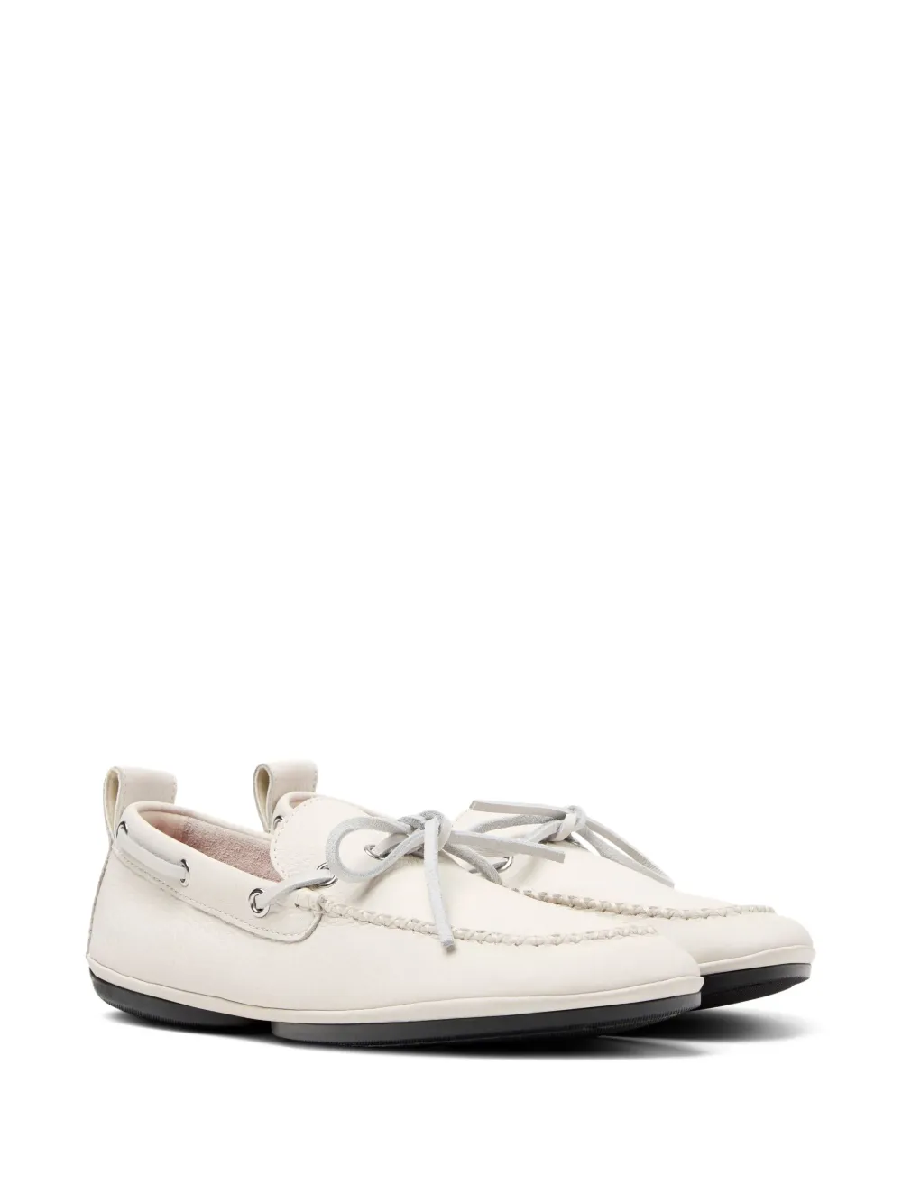 Camper Right Nina leather lace-up loafers White