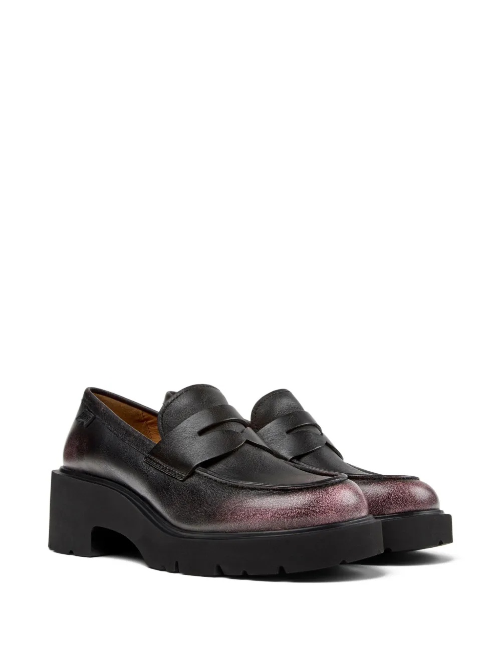 Camper Milah penny leather loafers Black