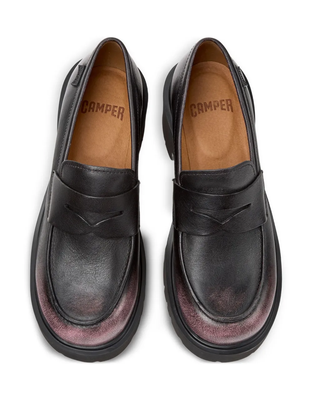 Camper Milah penny leather loafers Black