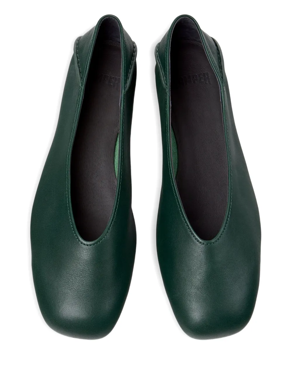Camper Casa Myra leather ballet flats Green