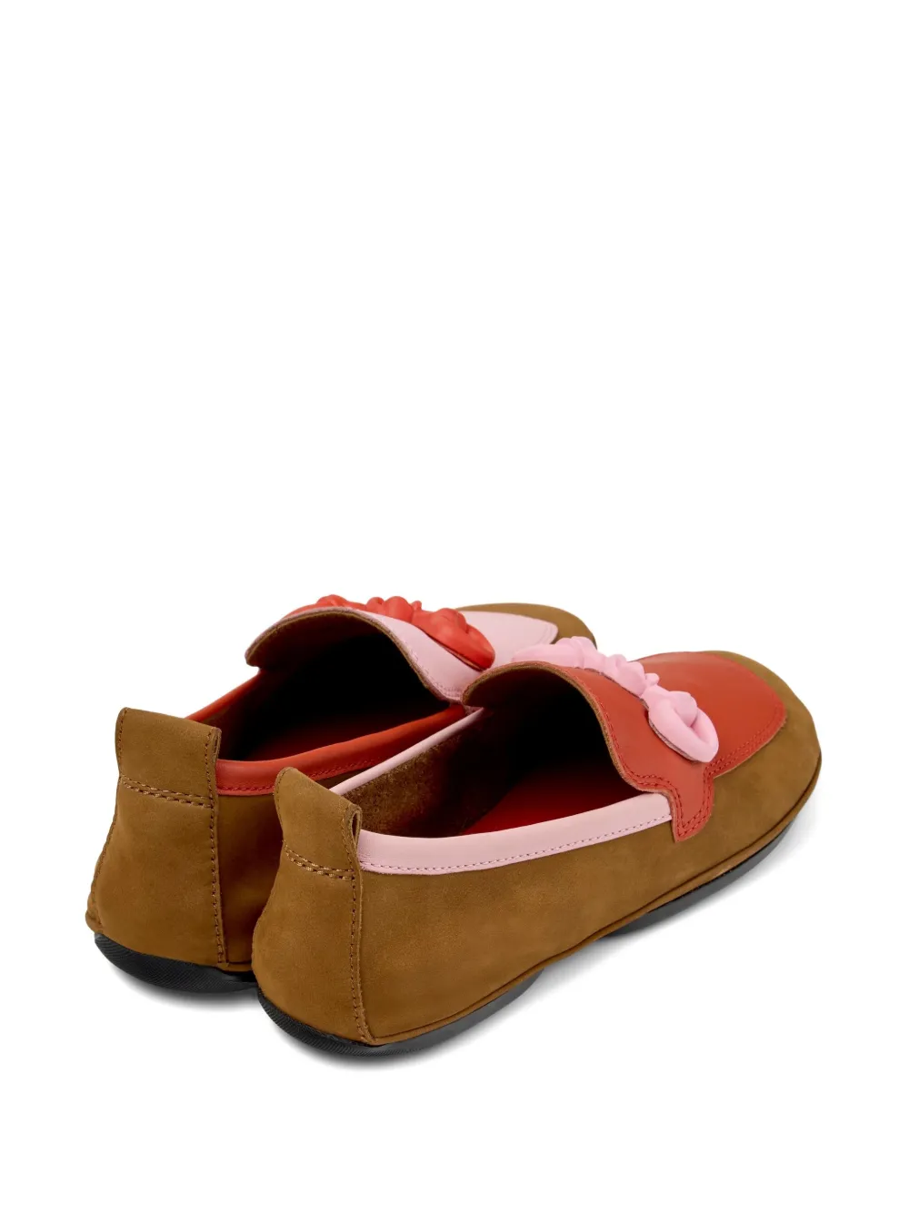 Camper Right Nina Twins Ballet Flats In Brown